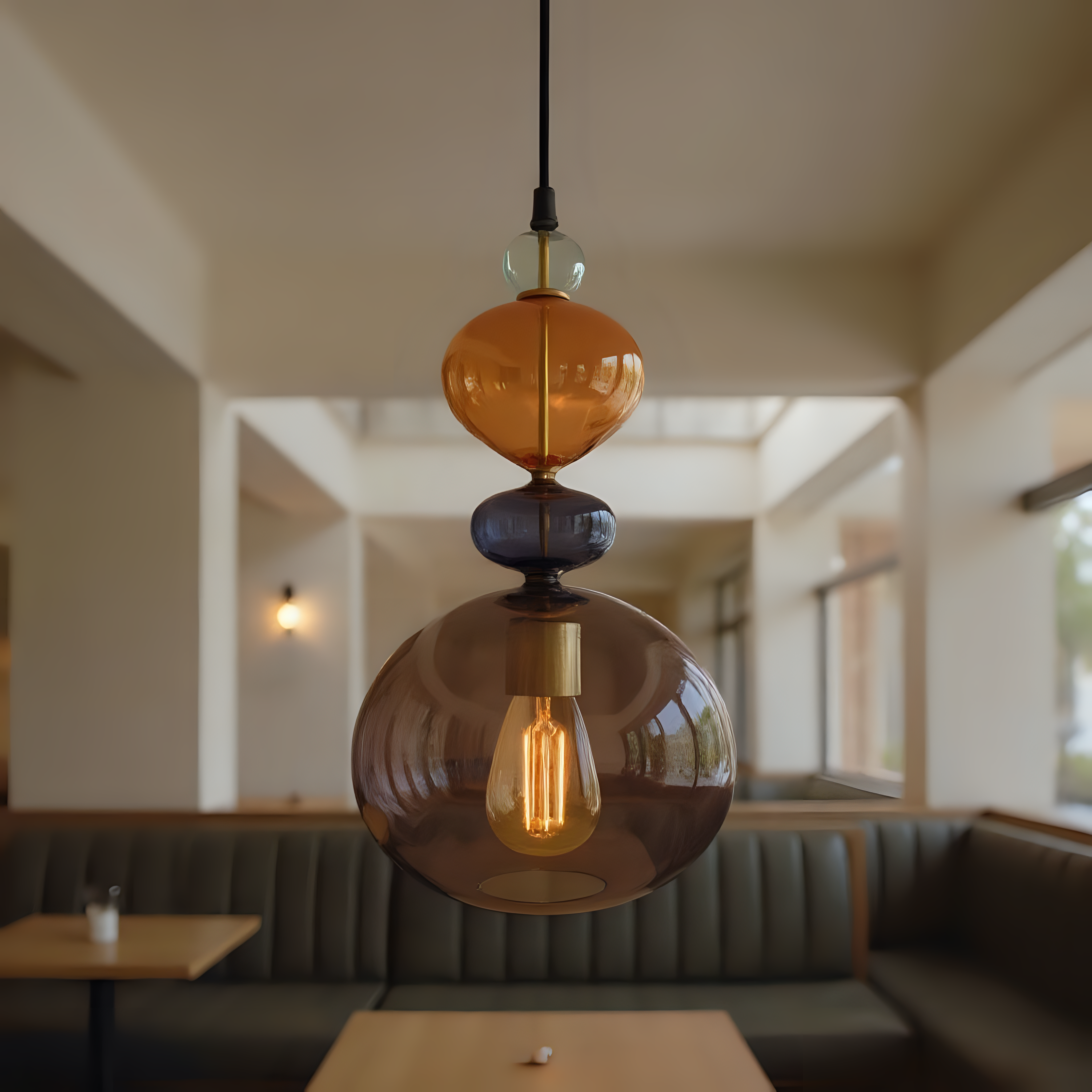 Hand Blown Glass Pendant Light